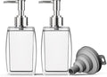 White Soap Dispenser with Refillable Plastic Pump for Bathroom Sink or Kitchen Counter, Ideal for Hand Soap, Liquid Soap, Dish Soap, or Lotion Use