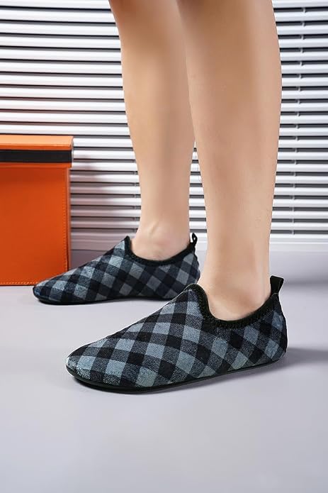 Adult Indoor House Slippers Socks Lightweight Non Slip Grip House Home Shoes - Image 6