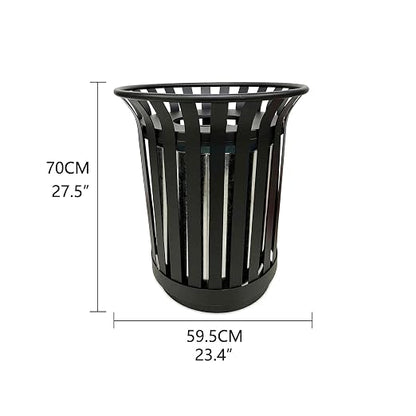 Outdoor Metal Slatted Trash Receptacle, Waste Receptacle，Commercial Trash Cans - Image 3