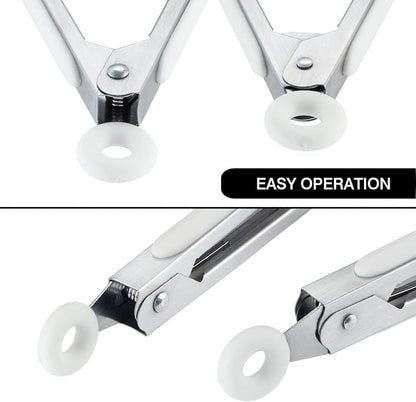 7 inch Cooking Tongs, MSY BIGSUNNY Set of 3 Mini Kitchen Tongs Silicone Serving - Image 5