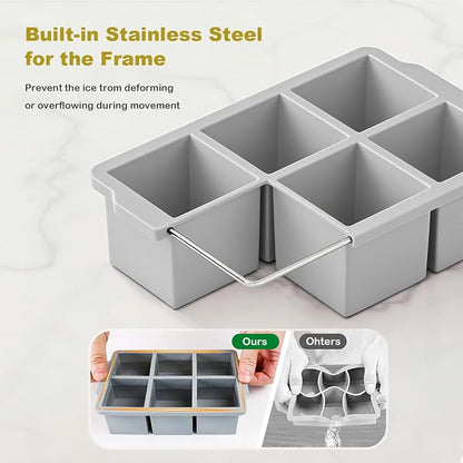 Large Ice Cube Trays for Whiskey, silicone ice cube trays - Image 4