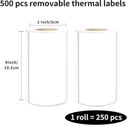 2×4 Inch White Removable Thermal Labels, Waterproof Thermal Label - Image 2