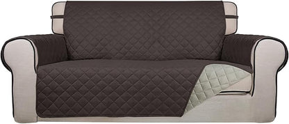 PureFit Reversible Quilted Sofa Cover, Water Resistant Slipcover Furniture by PureFit