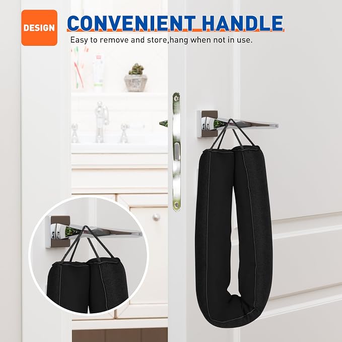 MAGZO Door Draft Stopper 30 Inches, Weighted Triangular Door Snake - Image 8