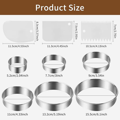 9Pcs Round Cookie Cutter Set - Image 2