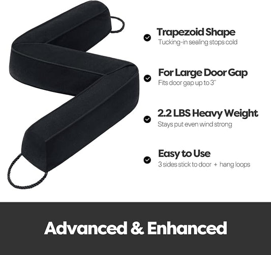 Weighted Door Draft Stopper for Front Door, for Exterior, Back Door, Fits Door - Image 2