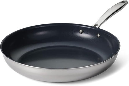 Tramontina Signature 12-Inch Tri-Ply Clad Stainless Steel Large Frying Pan by Tramontina