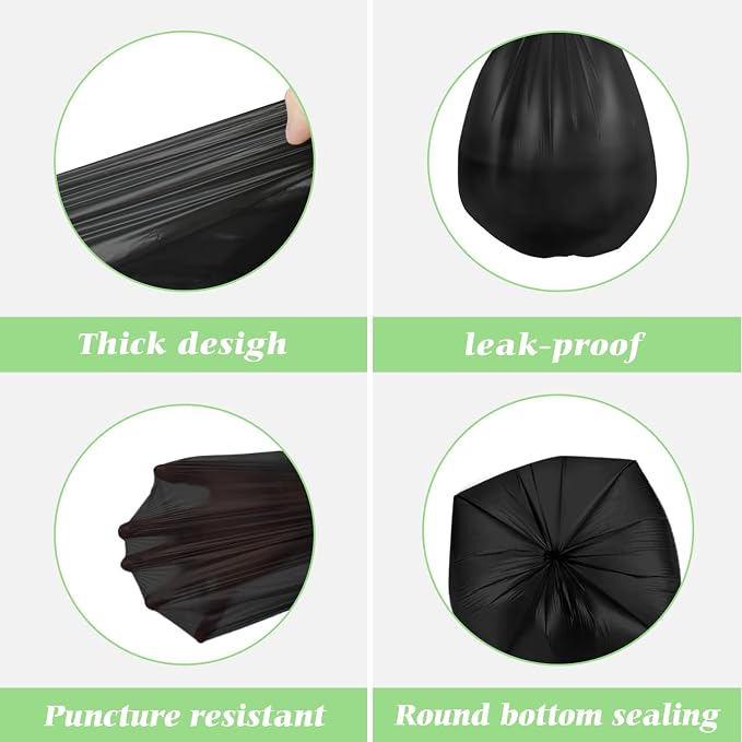 5 Gallon 180 Counts Small Strong Trash Bags Garbage Bags by RayPard, fit 18-20 - Image 4