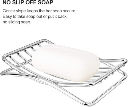 Soap Dish Stainless Steel Bar Soap Holder - Image 3