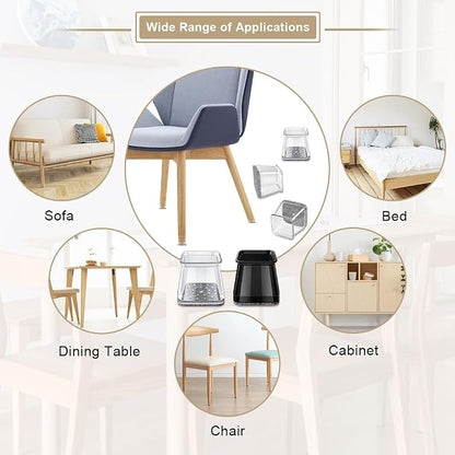 32 Pcs Square Chair Leg Floor Protectors - Image 3