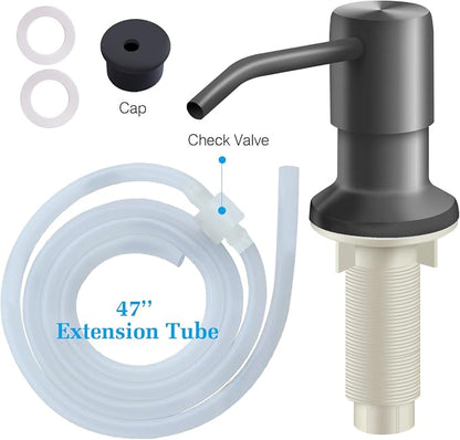 Soap Dispenser for Kitchen Sink and Extension Tube Kit, Stainless Steel - Image 6
