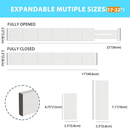 6 Pack Bamboo Drawer Dividers - Image 4