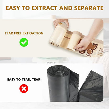 VOK 4 Gallon Trash Bags with Capybara Printed, Drawstring Small Garbage Bags - Image 3