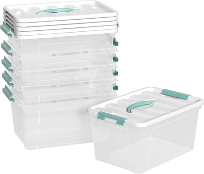 Xyskin 6 Pack 14 Quart Stackable Plastic Storage Bins - Image 7