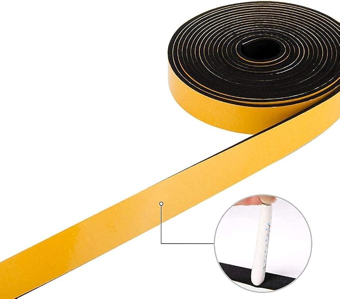 Windows Sealing Tape 2-Pack, 1/2 Inch Wide X 1/2 Inch Thick, Closed Cell Foam - Image 4