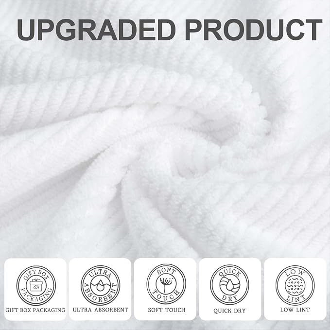 VOOVA & MOVAS White Hand Towels - Image 2