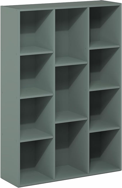 Furinno LUDER Book Shelf, 11-Cube Bookshelf, Reversible Bookcase, 9.4 x 29.1 x - Image 6