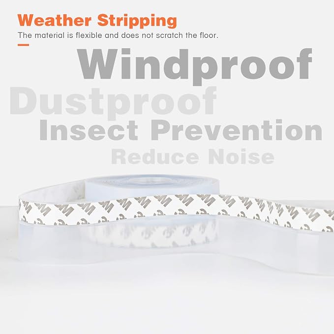 26 Feet Silicone Seal Strip, Door Weather Stripping, Sealing Tape - Image 2