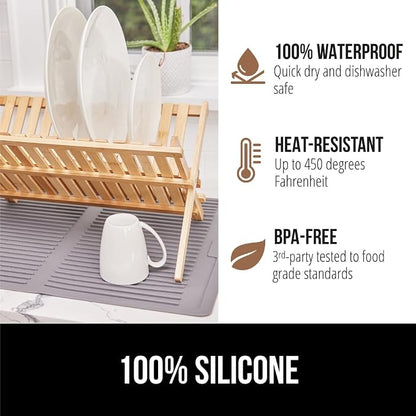GORILLA GRIP 100% BPA-Free Patented Silicone Dish Drying Mat - Image 4