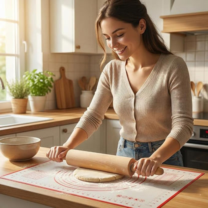 Rolling Pin Set for Baking, 3-Piece Wooden Dough Roller - Image 7