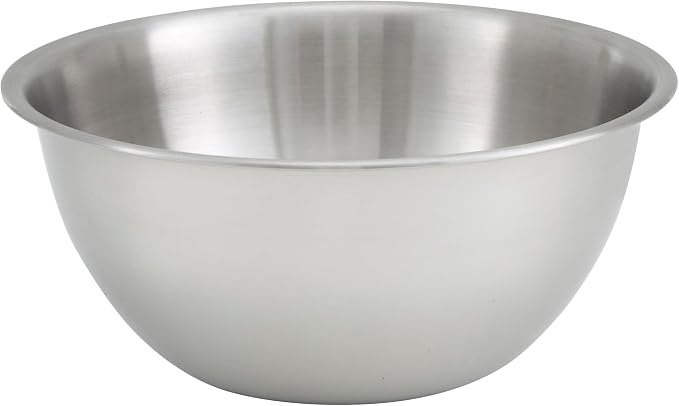 Winco 5 Quart Heavy-Duty Stainless Steel Mixing Bowl by Fonteme