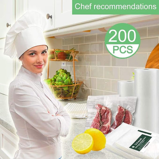 O2frepak 200 Quart Size 8" x 12" Vacuum Sealer Bags - Image 2