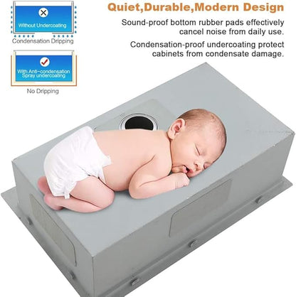 33x19 Drop In Kitchen Sink Workstation-Bokaiya Stainless Steel Kitchen Sinks Drop In 33 Inch Deep Workstation Top Mount 16 Gauge Single Bowl Drop In Sink Kitchen with Cutting Board