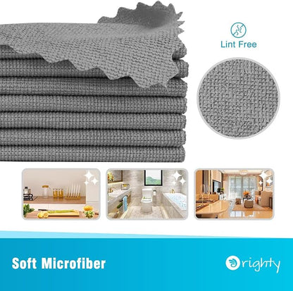Orighty Grey Microfiber Cleaning Cloth, 50 Pack Highly Absorbent Cleaning - Image 2