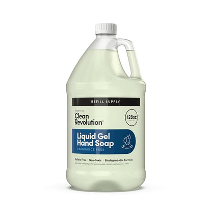 Clean Revolution Liquid Gel Hand Soap, Silky Rich Liquid, Quick Lather by CleanRevolution