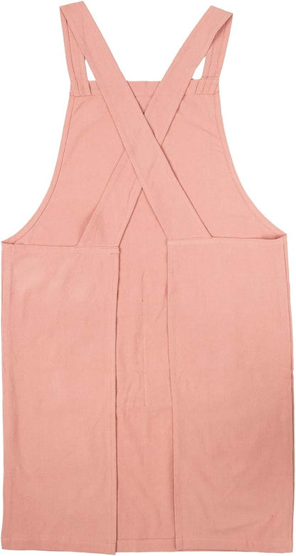 ELEZAY Aprons for Women with Pockets Plus Size Comfort Cross Back No Tie Cotton - Image 2