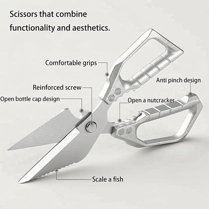 Scissors all Purpose, Stainless Steel Heavy Duty Kitchen Shears, Meat Scissors - Image 2