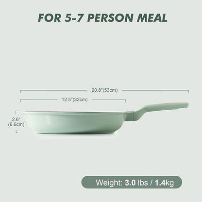 SENSARTE Nonstick Ceramic Frying Pan 12.5-Inch, Healthy Non Toxic Skillet - Image 7