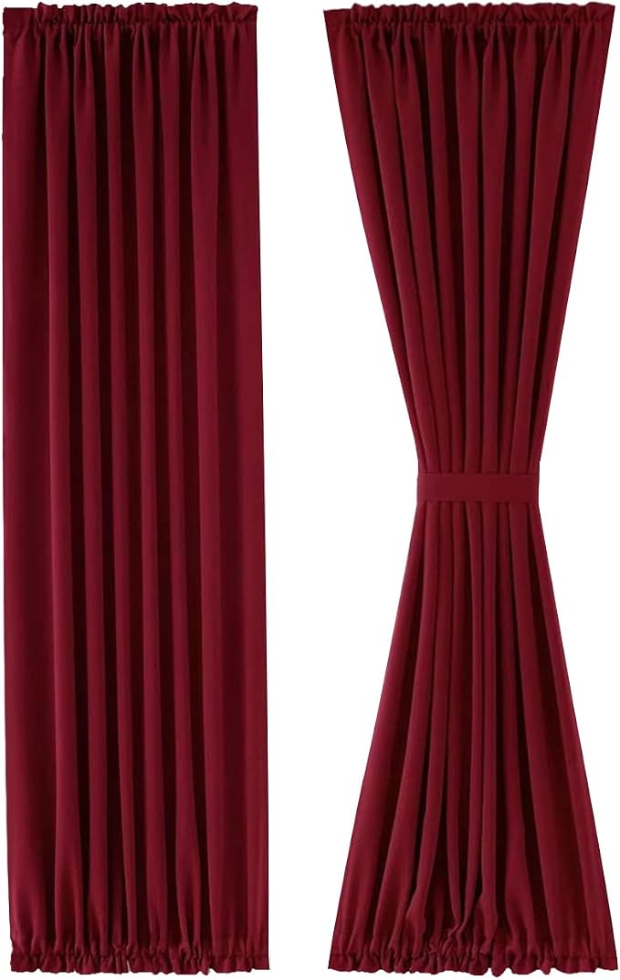 DWCN French Door Curtains – Rod Pocket Thermal Blackout Curtain - Image 7