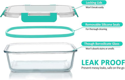 M MCIRCO 10-Pack Glass Food Storage Container - Image 3