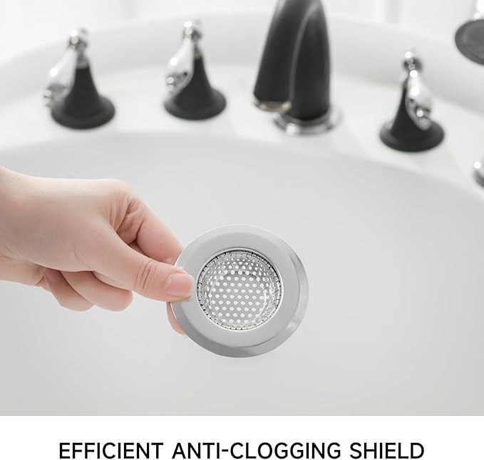 2PCS Bathtub Drain Strainer Cover - 2.84 inch Stainless Steel Shower Drain Hair Catcher