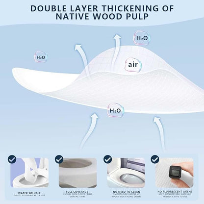 1 Pack Disposable Toilet Seat Covers Flushable Paper Toilet Seat Cover - Image 5