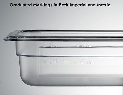 CURTA 6-Pack 1/3 Size 2.5" Deep NSF Polycarbonate Food Pans | Dishwasher & - Image 4
