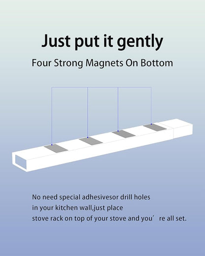 SZJHXIN 4X Strong Magnetic Stove Top Shelf, Adjustable 15-30 Inches, Fits - Image 5