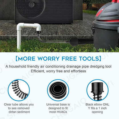 AC Drain Line Cleaner；AC Drain Line Cleaner Adapter Evacuates & Unclog AC Drain - Image 2