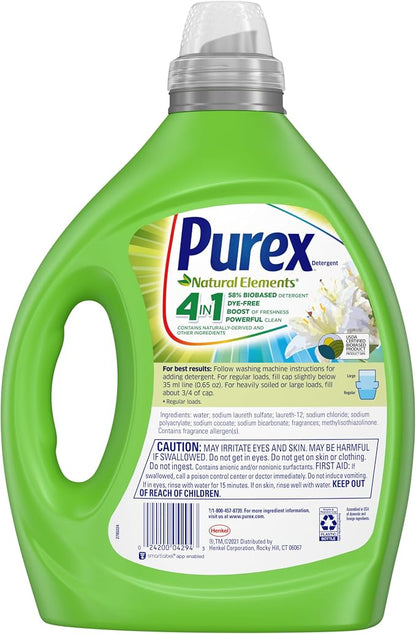 Purex Liquid Laundry Detergent, Natural Elements Linen & Lilies, 2X Concentrated - Image 2