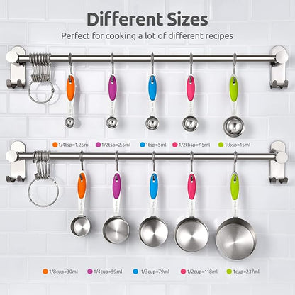Measuring Cups : U-Taste 18/8 Stainless Steel Measuring Cups and Spoons Set of - Image 2