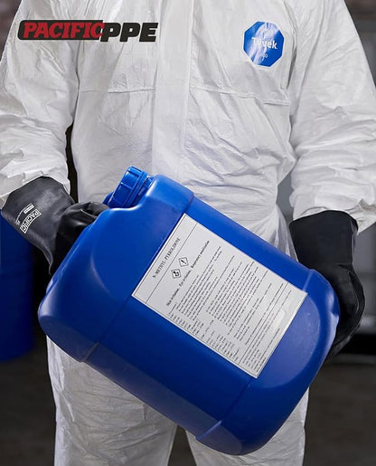 PACIFIC PPE Chemical Resistant Gloves, Heavy Duty Industrial Rubber Gloves - Image 6