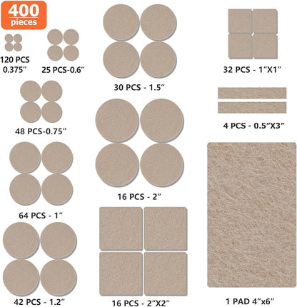 Felt Furniture Pads 400 Pieces, Furniture Pads - Image 3