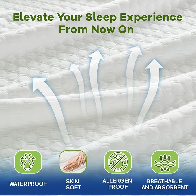 Luxury King Size Tencel Waterproof Mattress Protector Deep Pocket - Image 4