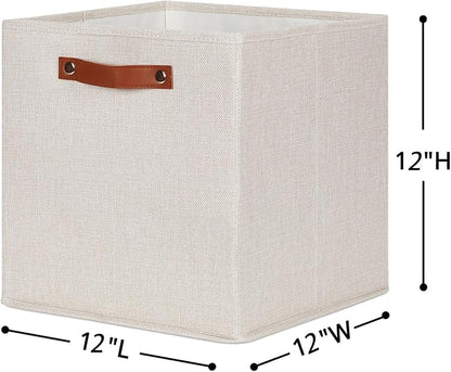 HNZIGE Fabric Storage Cubes Set of 4, 12 x 12 Storage Baskets, Cloth Storage - Image 2