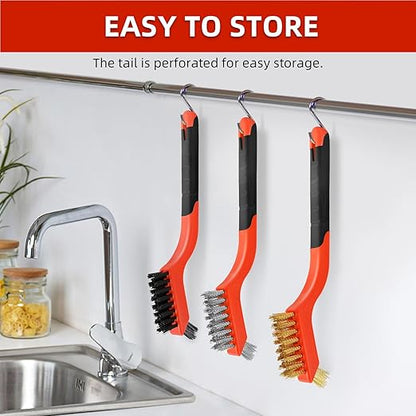 3pcs Wire Brushes for Cleaning Rust, Upgrade Wire Brush Set - Image 5