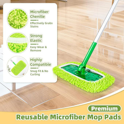 Reusable Microfiber Mop Pads Compatible - Image 3