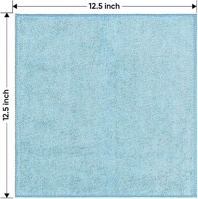 HOMEXCEL Microfiber Cleaning Cloth 6 Pack 12.5 x 12.5 inch Microfiber Towels - Image 7