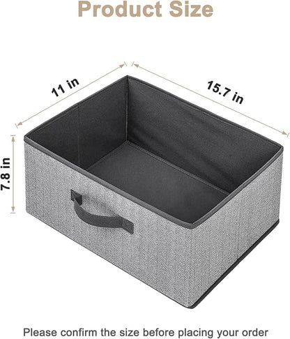 Storage Baskets, 15.7 Inch Woven Fabric Bins, Storage Cubes - Image 2