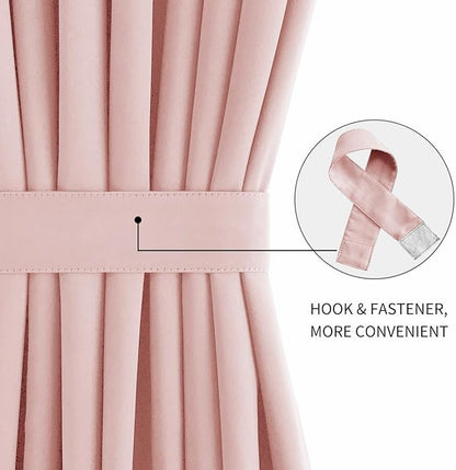 DWCN French Door Curtains – Rod Pocket Thermal Blackout Curtain - Image 2
